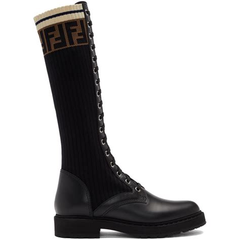 fendi black shoe|Fendi black boots.